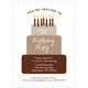 Brown Tiered Cake Birthday Invitations Image 6 of 7